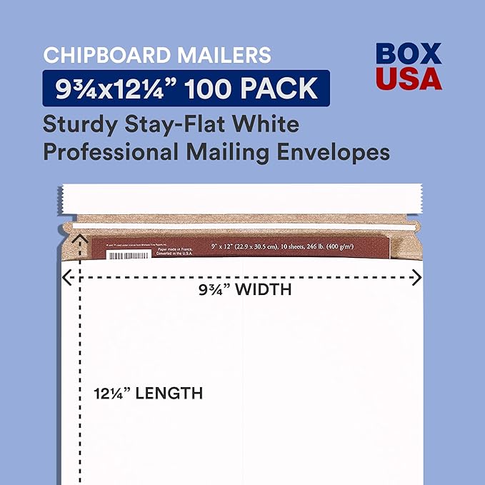 BOX USA StayFlat Envelope 9.75"L x 12.25"W 100-Pack - Image 2