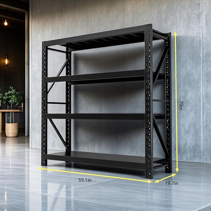 torage Shelves, Garage Shelving Heavy Duty Metal Adjustable Garage Shelves - Image 2