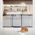 Owlie Baby Gate with Door 66-75 Inch, Extra Wide Stair Gates by owlieextrawidebabygate