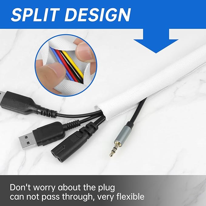 Split Braided Cable Sleeve，Flexible Wire Loom Tubing, Automotive Cord Protector - Image 5