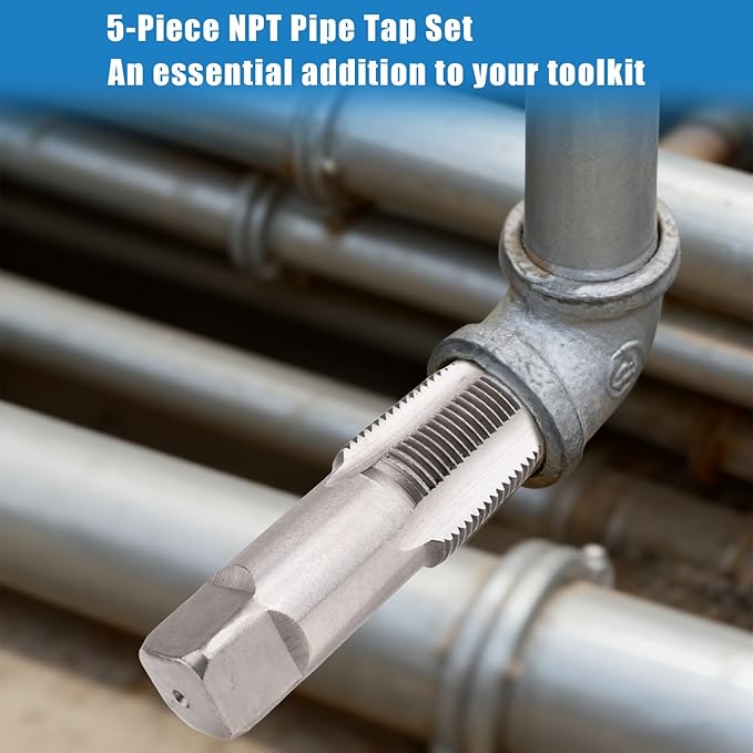 5-Piece NPT Pipe Tap Set, NPT Tap and Die Set - Image 7
