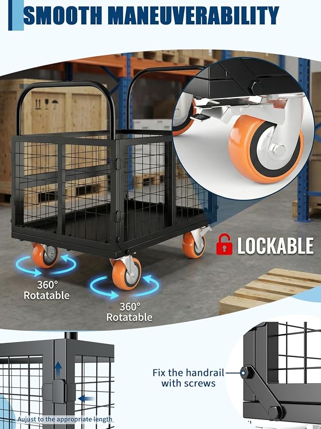 6-in-1 Platform Truck Cart - Image 4