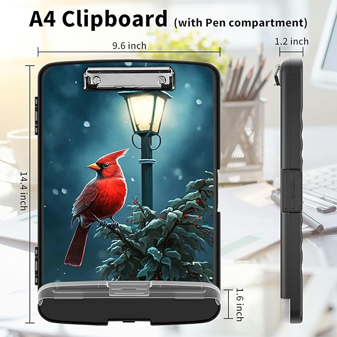Clipboard with Storage High Capacity Plastic Nursing Clipboards with Pen Holder - Image 2