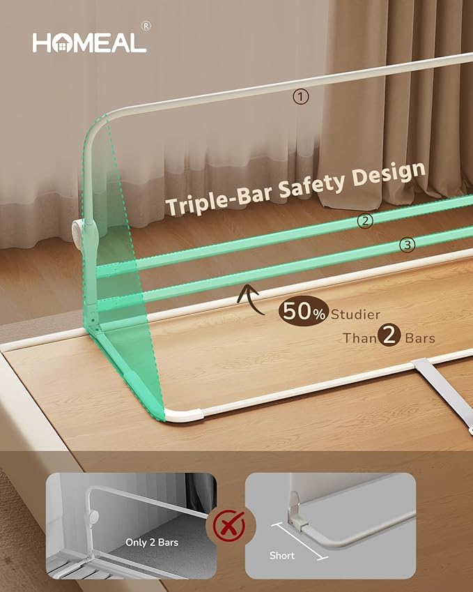 HOMEAL Bed Rail for Toddlers - Image 2