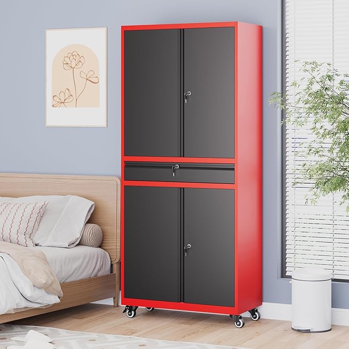 73" Metal Garage Storage Cabinet - Image 9