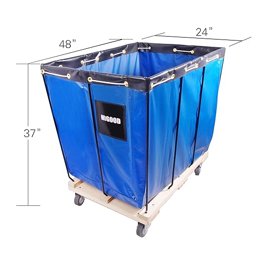 Basket Trucks, Service Carts Blue 20 Bushel Knock Down Truck, 20.0 cu. ft - Image 2