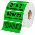 3" x 2" Thermal Labels Stickers Green, Thermal Printer Shipping Stickers by BriCabel