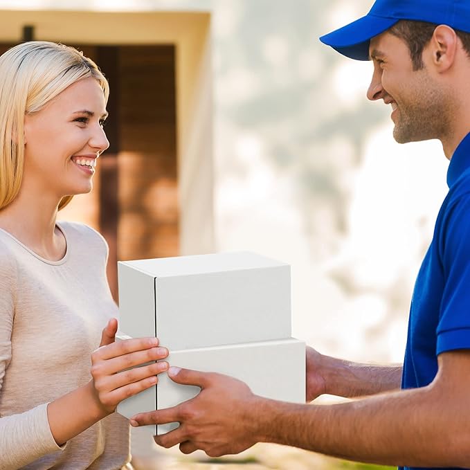 Shipping Boxes 6x4x3 inches Small Mailing Boxes 25 Pack White Cardboard - Image 6