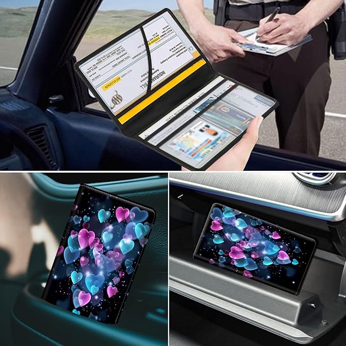 Car Registration and Insurance Holder, Leather Car Glove Box Organizer - Image 7