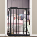 Narrow Walk Through Baby Gate 24.02-29.13 Inch Wide Auto Close Tension Black by COSENDBABYGATE