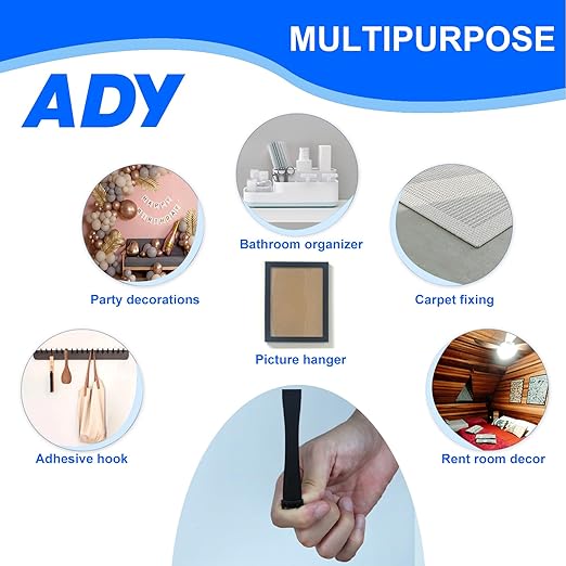 ADY Removable Double Sided Tape Heavy Duty 40 Pack, Picture Hanging Strips - Image 5