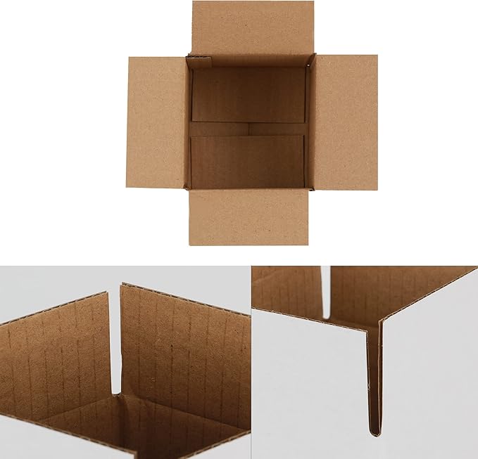 4x4x4 inches Shipping Boxes 50 Pack, Kraft Corrugated Small Cardboard Boxes - Image 4