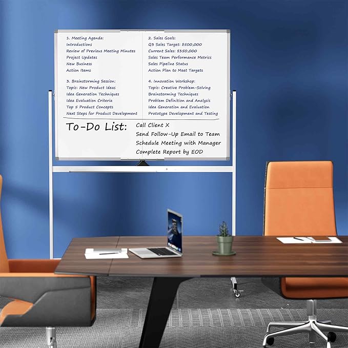 Large Rolling Whiteboard on Wheels - Image 8