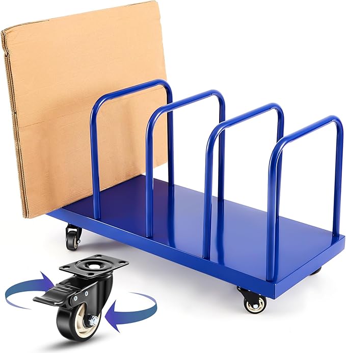 Metal Carton Cart Stand Carton Stand Rack Portable Floor-Standing Storage Cart by Aurelema