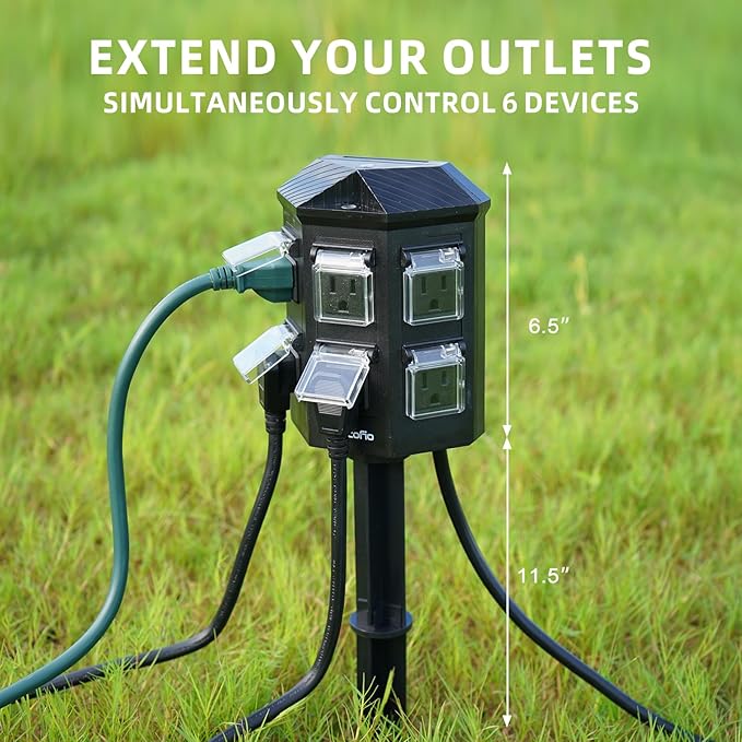TiFFCOFiO Outdoor Power Strip Weatherproof, 50 FT Extension Cord - Image 5