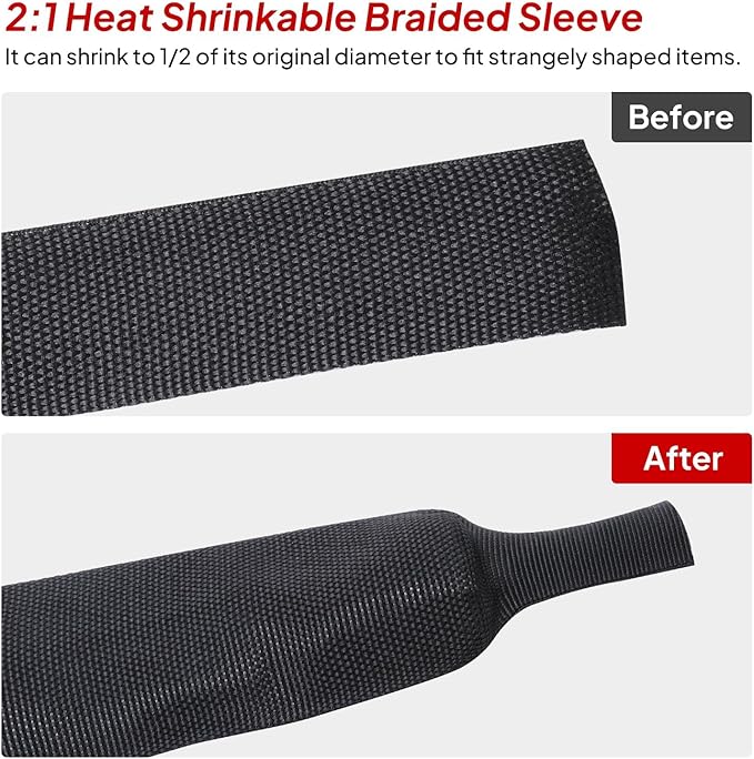 2 to 1 Heat Shrink Braided Sleeving 1/2" - Image 6