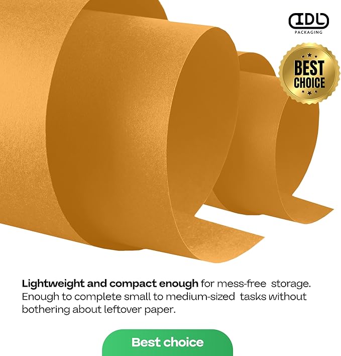 12" x 1200" Orange Kraft Paper Roll - Image 7