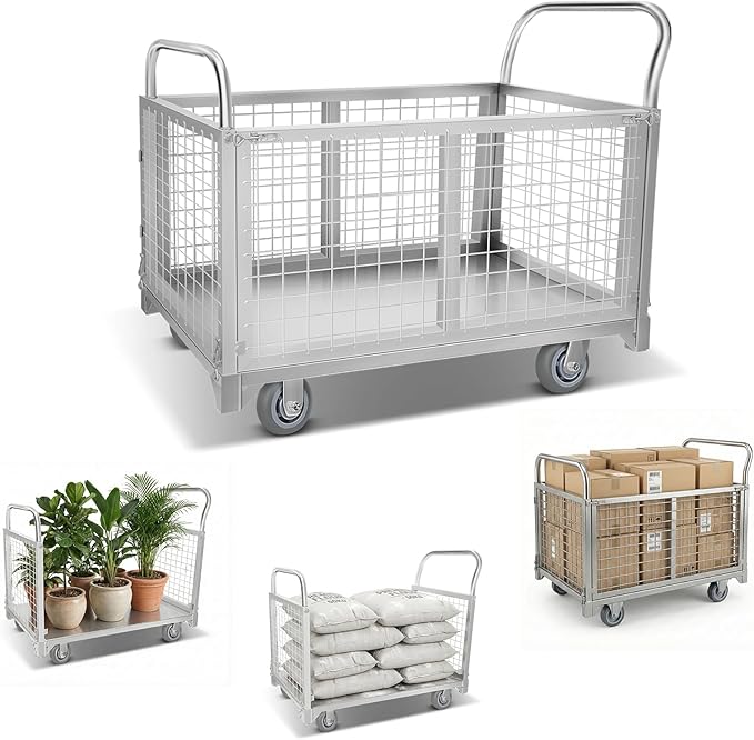 Heavy Duty Push Cart with Wheels 2200 LBS Capacity by esafio