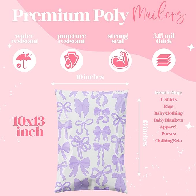 14.5x19 Designer Poly Mailer 100 Pack Heavy Duty Waterproof Self Seal Shipping - Image 4