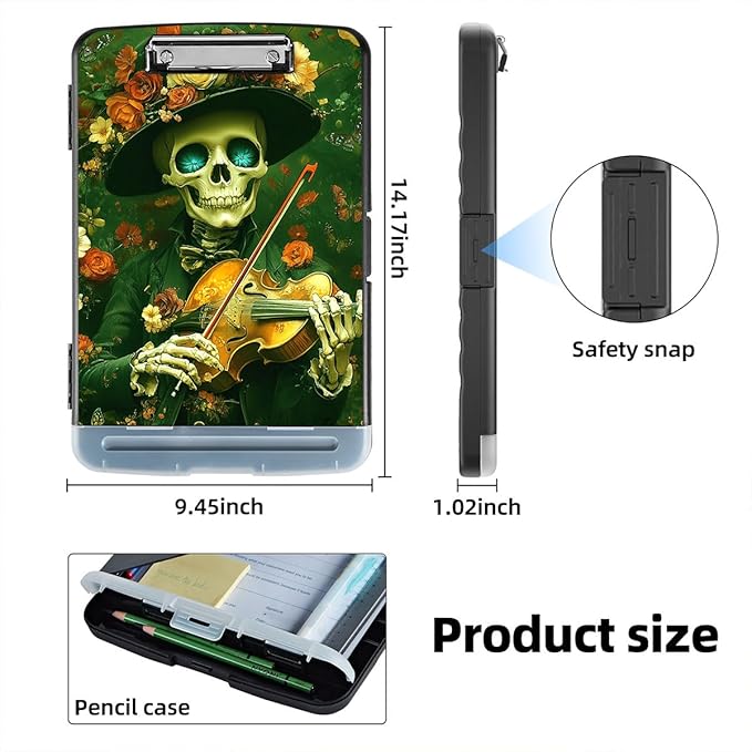 Clipboard with Storage Box & Pen Holder, Heavy Duty Clip Boards 8.5x11 - Image 2