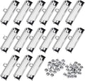 Meetory 15 Pack Clipboard Clips 3.94" Mountable Stainless Metal Clipboards by Meetory