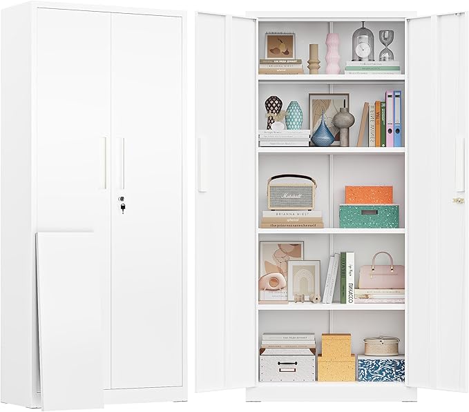 Greenvelly Metal Storage Cabinet, Lockable Steel Cabinets by Greenvelly