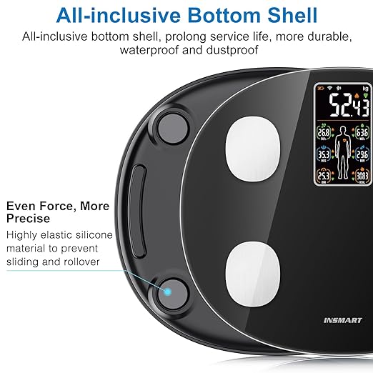 INSMART Smart Scale for Body Weight, All-in-one LCD Display Bathroom Weight - Image 4
