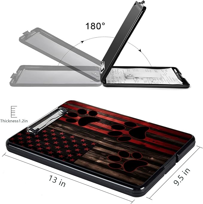 Clipboard with Storage, High Capacity Plastic Storage Clipboard with Pen Holder - Image 2
