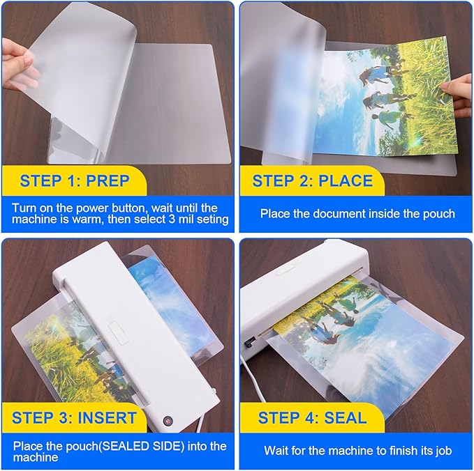 400 Pack Laminating Sheets, 3 Mil, 9 x 11.5 Inches Thermal Laminating Pouches - Image 8