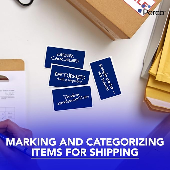 Perco Dark Blue 3x5 Inch Perforated Sticker Labels — 150 Stickers/Roll — - Image 6