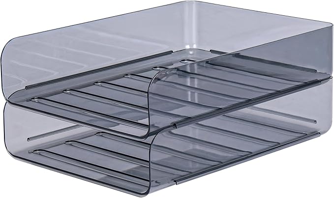 2 Pack Stackable Paper Tray Organizer, Office Organizer and Storage by CiWiVOKi
