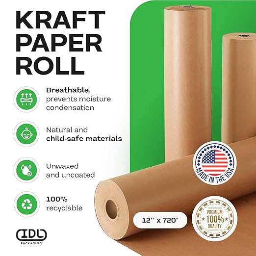 Brown Kraft Paper Roll 12" x 8640" - Image 2