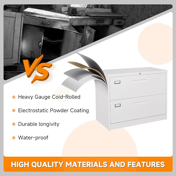 Lateral File Cabinet, Metal Filing Cabinet - Image 9