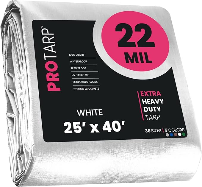 PROTARP Extreme Heavy Duty 22 Mil Tarp Cover, Waterproof, UV Resistant by Protarp