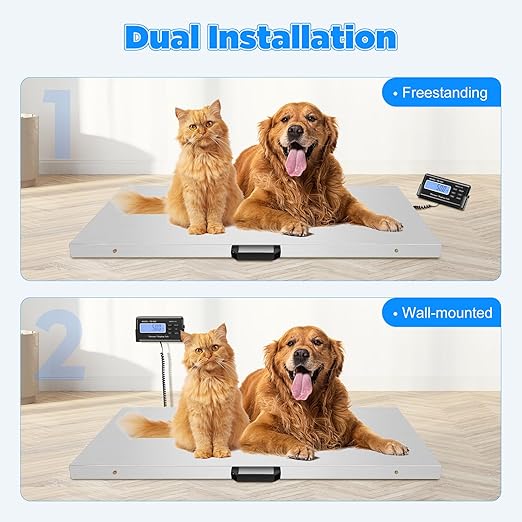 Animal Digital Scale, 500KG/1100Lbs Electronic Stainless Steel Veterinary Scale - Image 5