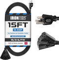 Iron Forge Cable 15 Ft Black Extension Cord by IronForgeCable