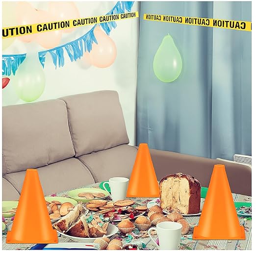 Frienda 11 Pcs Construction Birthday Party Supplies Plastic Traffic Cone - Image 7