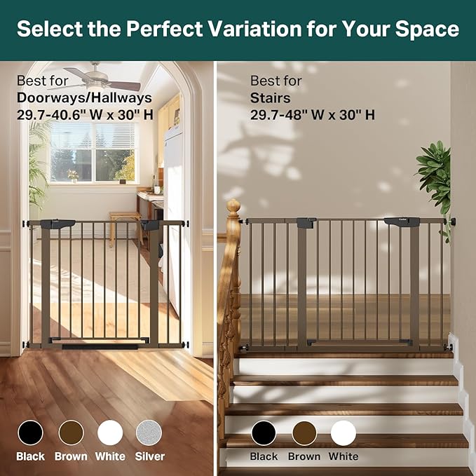 Cumbor 29.7-40.6" Baby Gate for Stairs, Mom's Choice Awards Winner-Dog Gate for - Image 3