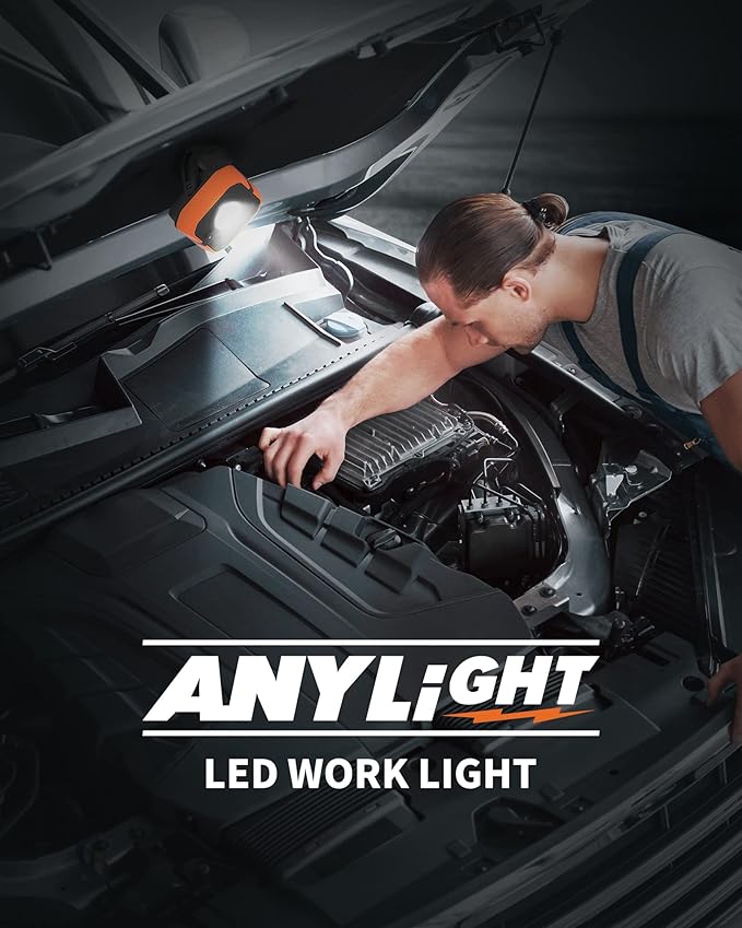 Led Work Light with 4 Modes, 1200LM Portable COB Magnetic Light, 3350mAh - Image 6
