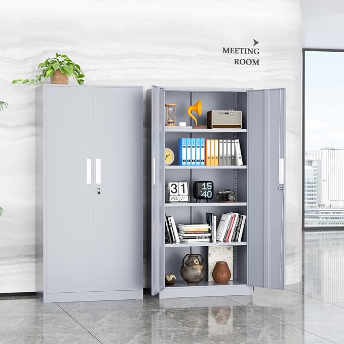 SUNCROWN 72" Metal Storage Cabinet - Image 2