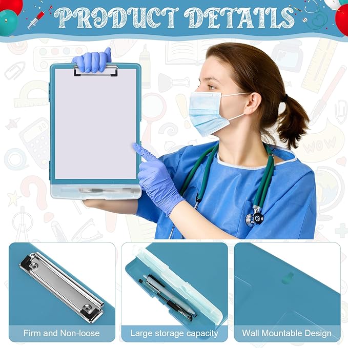 Crtiin 6 Pcs Plastic Clipboard - Image 3