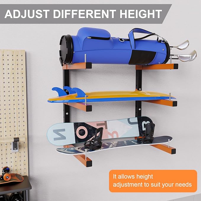 Lumber Storage Rack, Upgrade Folding Lumber Rack Wall Mount, Heavy Duty Metal 9 - Image 6