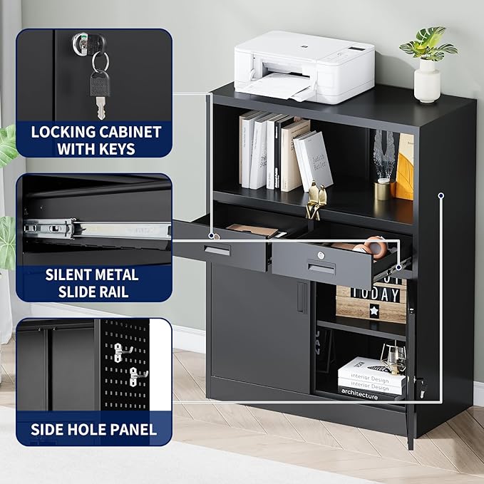 Yizosh Metal Storage Cabinet - Image 7