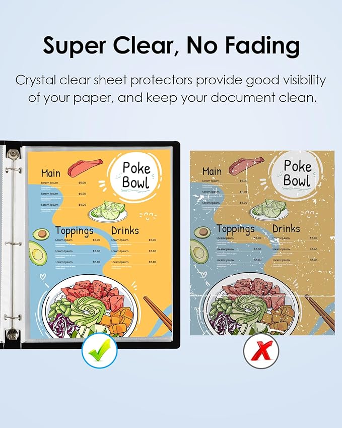 KTRIO 600 Pack Sheet Protectors 8.5 x 11 inch, Plastic Sleeves - Image 5