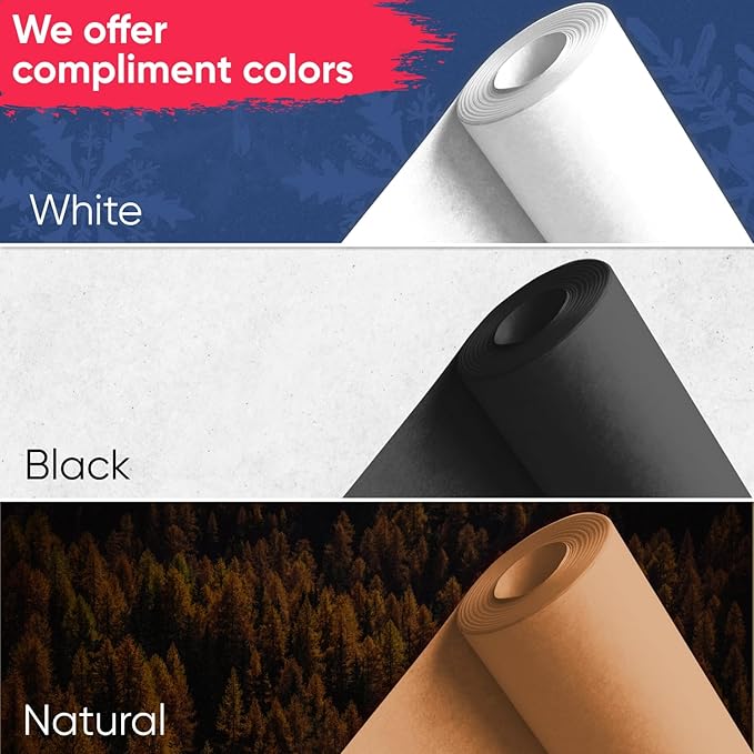 24" x 1200" Black Paper Roll Value Pack, 45 lbs Thickness, Made in USA Colored - Image 7