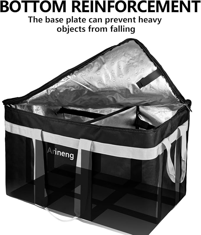 Food Delivery Insulated Bag, Insulated Cold Meal Bag, Built-in Base Plate - Image 5