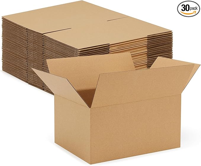 Eupako 10x7x5-Small-Shipping-Boxes-30-Pack-Brown-Corrugated-Box-Mailers by Eupako