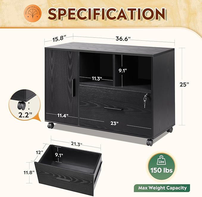 DEVAISE Office File Cabinet - Image 3