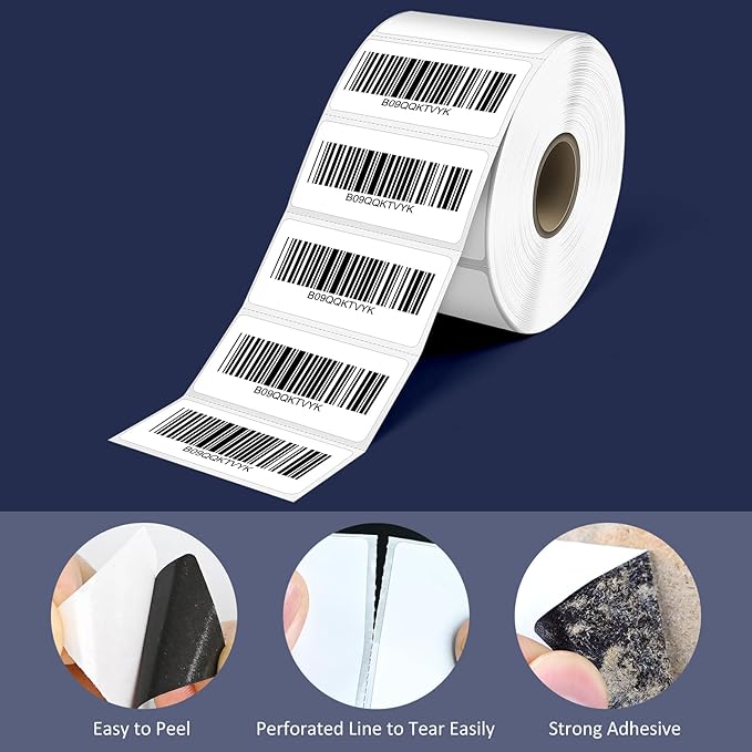 L LIKED 2" x 1" Direct Thermal Labels, Permanent Adhesive Barcode Adress Labels - Image 4
