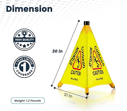 Pop-Up Wet Floor Warning Sign by Alpine - Image 6